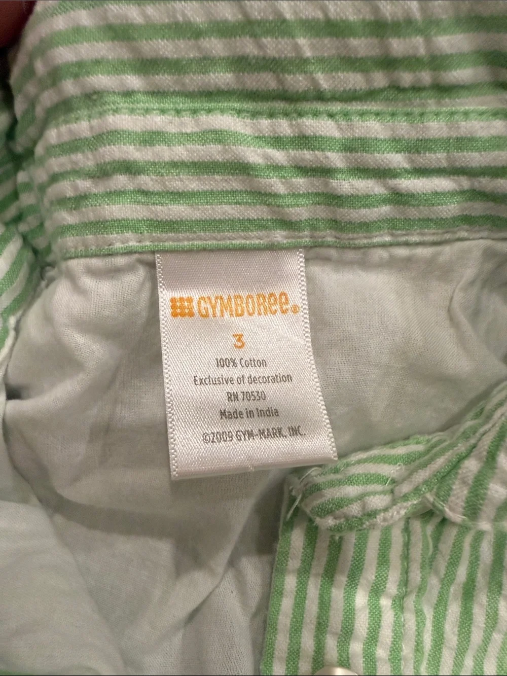 Vintage Gymboree girl size 3T Girls Green Seersucker Watermelon Dress